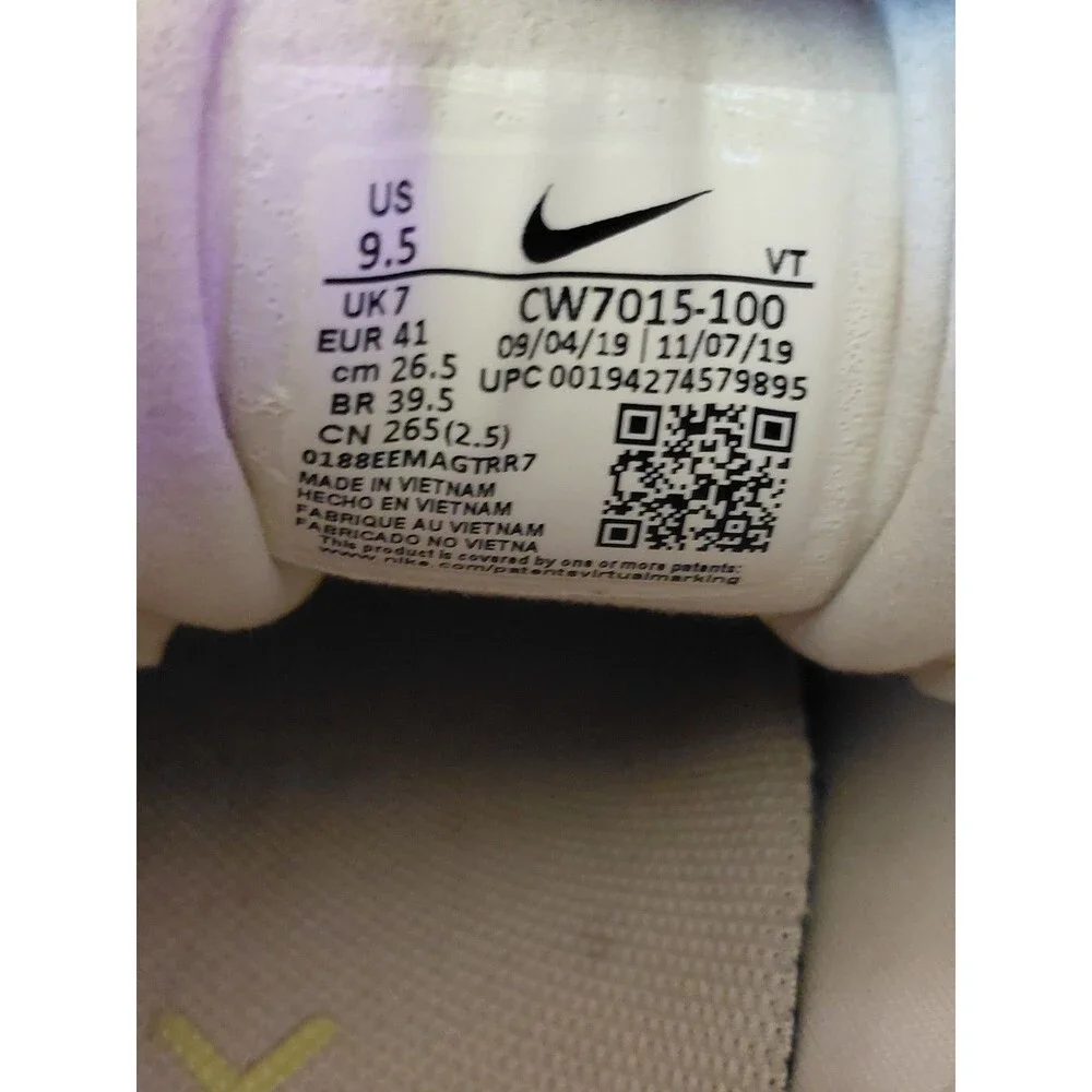 Nike Air Max 270 React White Teal Women's Size 9.5 CW7015-100 Sneakers